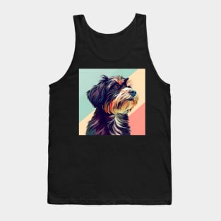 Retro Tibetan Terrier: Pastel Pup Revival Tank Top